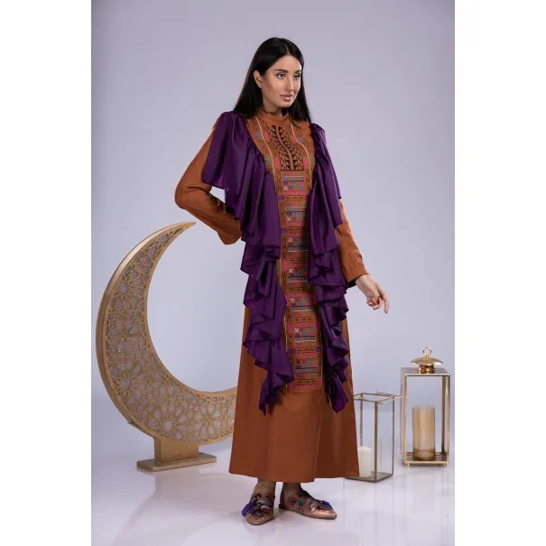 Robe Hammamet Marron - Tresors de mimi