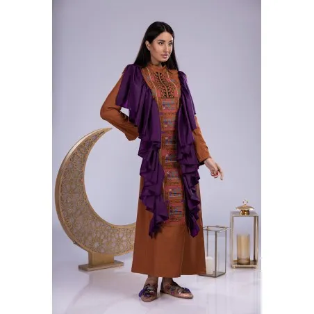 Robe Hammamet Marron - Tresors de mimi