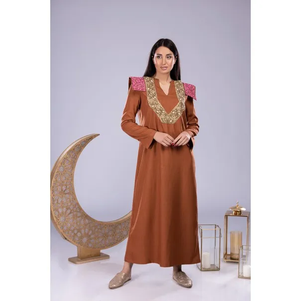 Robe Tunis Marron - Tresors de mimi