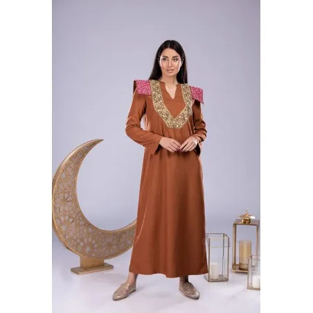 Robe Tunis Marron - Tresors de mimi