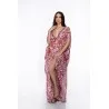 Lys Orientale Rose Caftan de plage - Tresors de mimi
