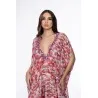 Lys Orientale Rose Caftan de plage - Tresors de mimi