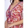 Lys Orientale Rose Caftan de plage - Tresors de mimi