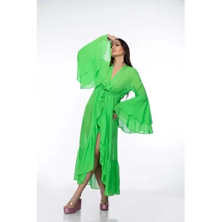 Gerbera Vert Kimono de plage - Tresors de mimi