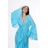 Gerbera Turquoise Kimono de plage - Tresors de mimi