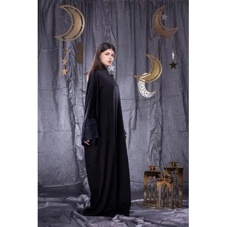 Caftan Noir Luna - Tresors de mimi