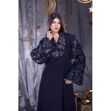 Caftan Bleu Nuray - Tresors de mimi