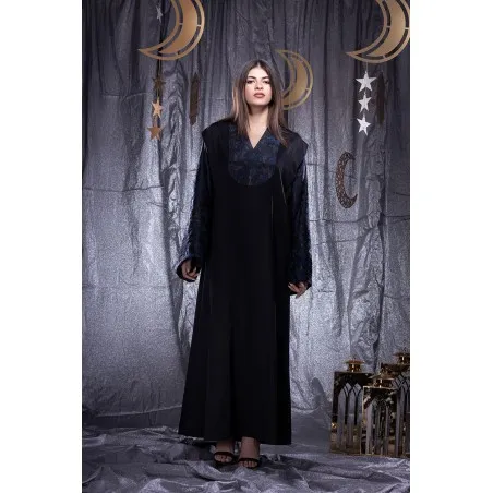 Caftan Noir Nuray - Tresors de mimi
