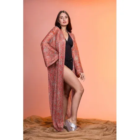 Aloha Orange Kimono - Tresors de mimi