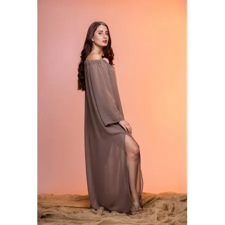 Tiaré Brown Robe de plage - Tresors de mimi