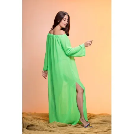 Tiaré Vert Robe de plage - Tresors de mimi