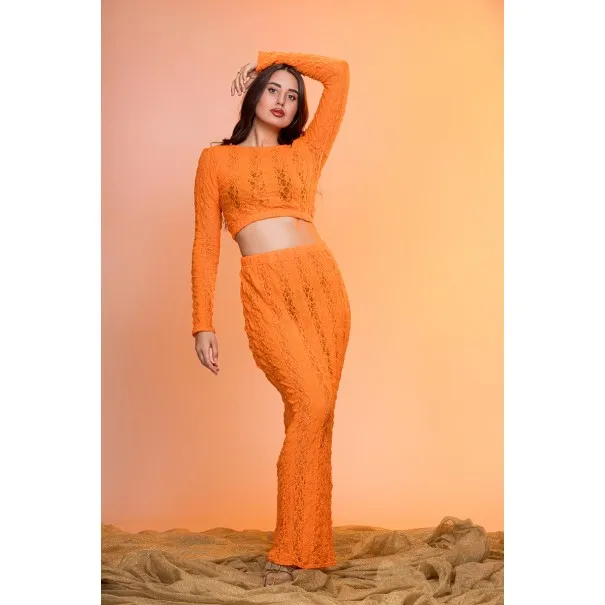 Ensemble de plage Nayla Orange - Tresors de mimi