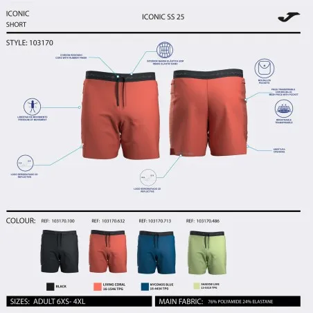 Short r-city iconic noir - JOMA
