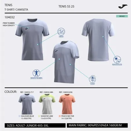 T-shirt manches courtes challenge bleu - JOMA