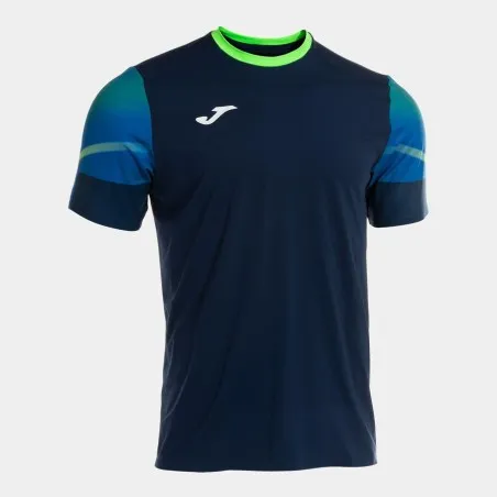 T-shirt manches courtes elite xi bleu marine vert fluor - JOMA