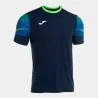 T-shirt manches courtes elite xi bleu marine vert fluor - JOMA
