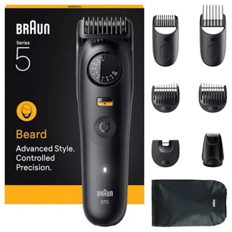 Tondeuse à Barbe Braun Rechargeable 7en1 Série 5 BT5560 Noir - BRAUN