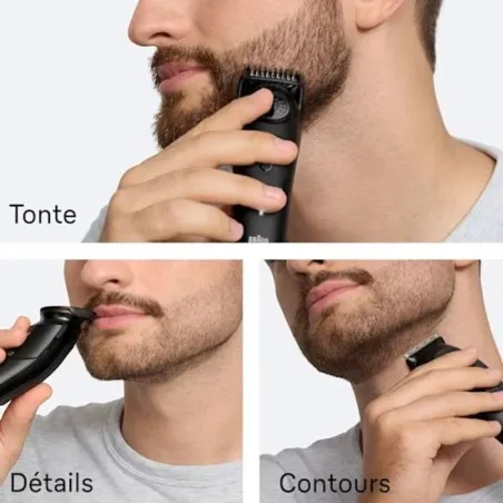 Tondeuse à Barbe Braun Rechargeable 7en1 Série 5 BT5560 Noir - BRAUN