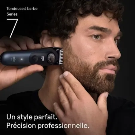 Braun Tondeuse A Barbe Homme Series 7, BT7520, Bleu, + 6 Outils de Barbier, 40 Longueurs - BRAUN