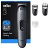 Tondeuse Multifonction Rechargeable 4 en 1 Braun AIO3500 Gris - BRAUN