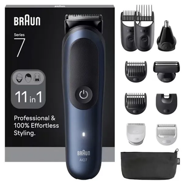 Tondeuse Multifonction Series 7 Braun AIO7540 Bleu - BRAUN