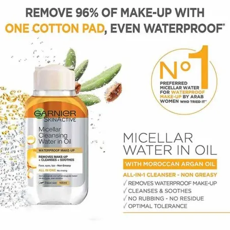 Eau Micellaire GARNIER MAKEUP CLEANSING WATER IN OIL 100ML - Garnier