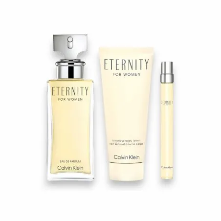 ETERNITY 3 PCS SET Pour Femme: 100ML EAU DE PARFUM  + 100ML BODY LOTION + 10ML EAU DE PARFUM - CALVIN KLEIN