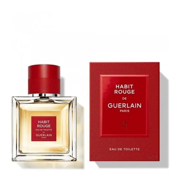 GUERLAIN HABIT ROUGE 50ML EAU DE TOILETTE  Pour Hommes - GUERLAIN
