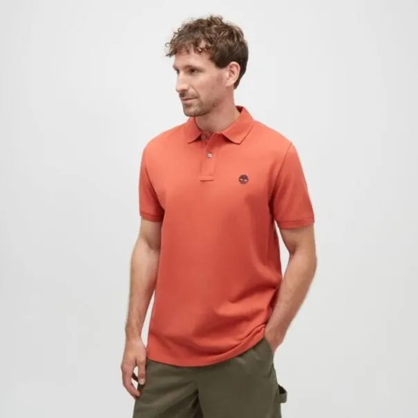 Polo Homme TIMBERLAND MILLERS RIVER PIQUE SHORT SLEEVE POLO HOT SAUCE TB0A26N4EG61 - TIMBERLAND