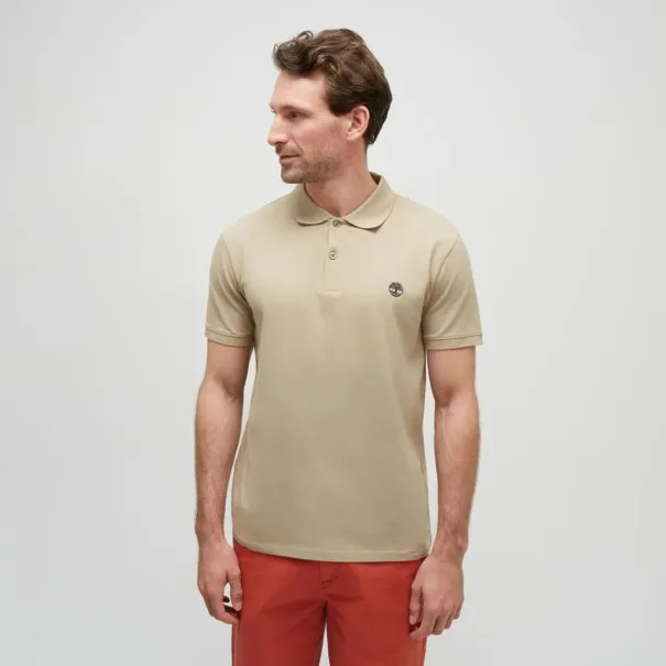 Polo Homme TIMBERLAND  MERRYMEETING RIVER SHORT SLEEVE STRETCH POLO LEMON PEPPER TB0A2DJEDH41 - TIMBERLAND
