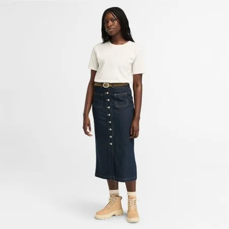 T-shirt Femme TIMBERLAND DUNSTAN SHORT SLEEVE TEE VINTAGE WHITE TB0A6ATECM91 - TIMBERLAND