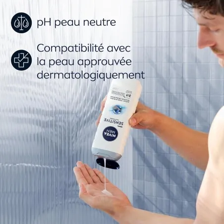 Nivea – Gel Douche Sensitive Pour Homme 250 ml - NIVEA