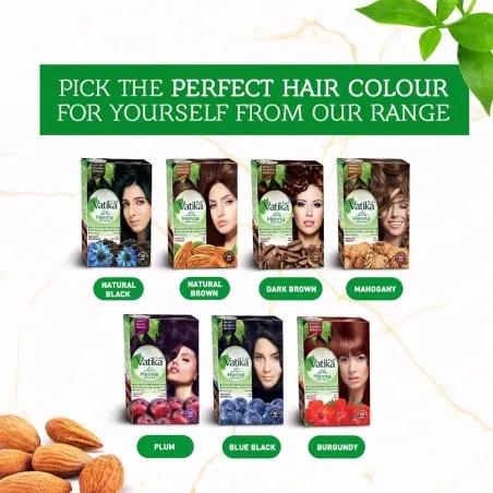 Dabur Amla – Teinture Capillaire Au Henné Vatika Naturals Prune Brun Naturel - Dabur Amla