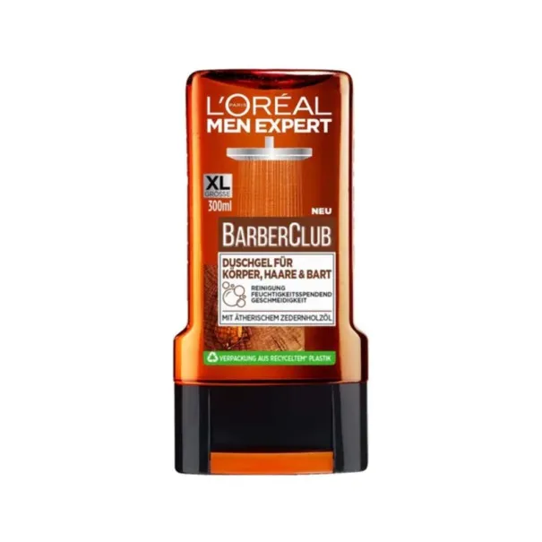 L’Oreal – Gel Douche Corps Cheveux & Barbe Barberclub 300ml - L'OREAL