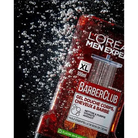 L’Oreal – Gel Douche Corps Cheveux & Barbe Barberclub 300ml - L'OREAL