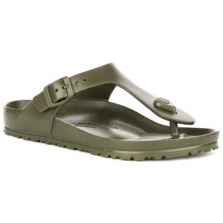 Mules Femmes BIRKENSTOCK Gizeh Eva In Khaki | Regular Fit Beach Rubber Sandals 128221 - BIRKENSTOCK