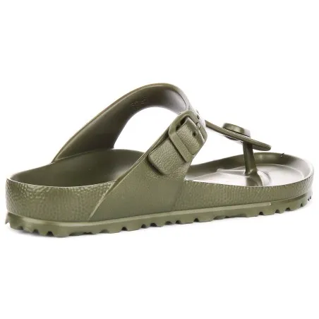 Mules Femmes BIRKENSTOCK Gizeh Eva In Khaki | Regular Fit Beach Rubber Sandals 128221 - BIRKENSTOCK
