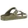 Mules Femmes BIRKENSTOCK Gizeh Eva In Khaki | Regular Fit Beach Rubber Sandals 128221 - BIRKENSTOCK