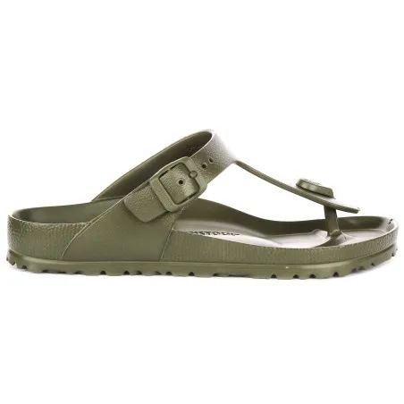Mules Femmes BIRKENSTOCK Gizeh Eva In Khaki | Regular Fit Beach Rubber Sandals 128221 - BIRKENSTOCK