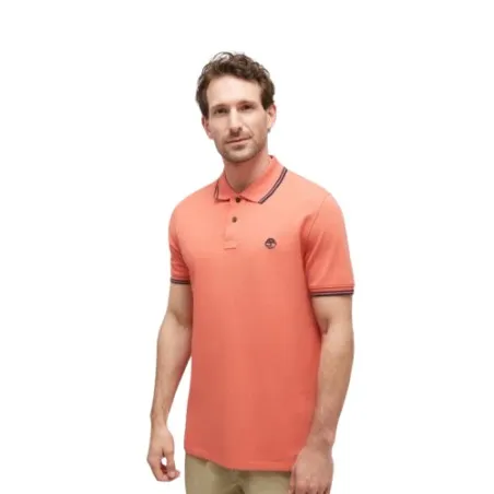 Polo piqué à liserés Millers River – manches courtes - TIMBERLAND