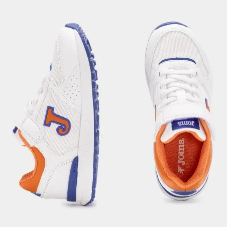 Basket Casual Enfant J.TORNADO 2508 Blanc Orange - JOMA