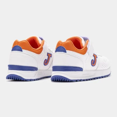 Basket Casual Enfant J.TORNADO 2508 Blanc Orange - JOMA