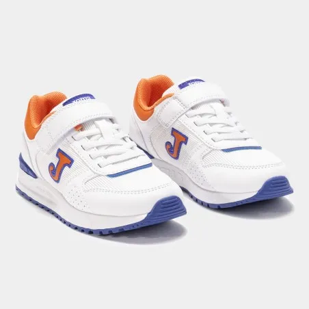 Basket Casual Enfant J.TORNADO 2508 Blanc Orange - JOMA