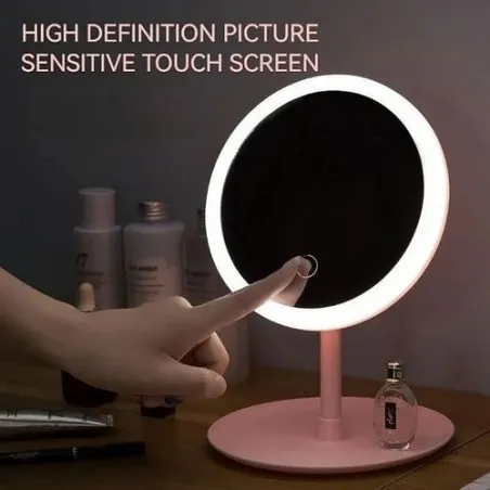 Nest – Miroir De Maquillage Tactile avec Lumière 3 Couleurs Rechargeable - NEST