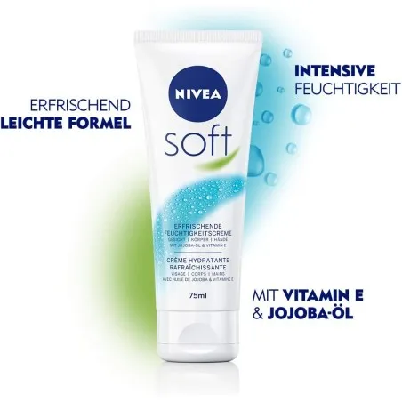 NIVEA – Crème hydratante douce visage, corps et mains à l’huile de jojoba 75 Ml - NIVEA