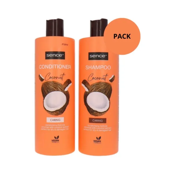 SENCE – Pack Capillaire Shampooing & Après shampooing à la noix de coco 2 x 400 ml - SENCE
