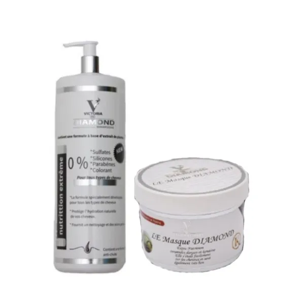 VICTORIA – Pack Shampoing 1 Litre + Masque 350Ml Sans Sulfate - VICTORIA