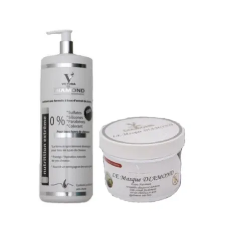 VICTORIA – Pack Shampoing 1 Litre + Masque 350Ml Sans Sulfate - VICTORIA