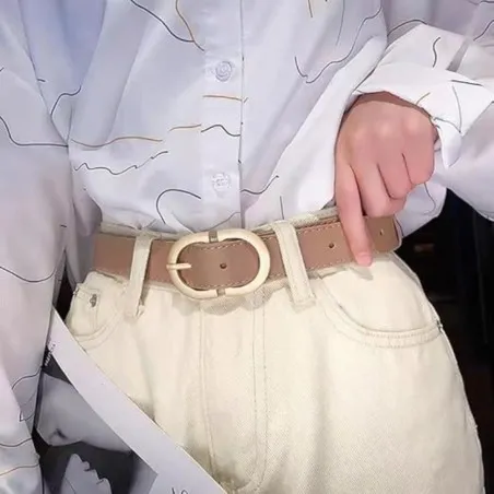 Ceinture En Cuir Femme ALBERTO RICCI  BOUCLES CIRCULAIRES - ALBERTO RICCI