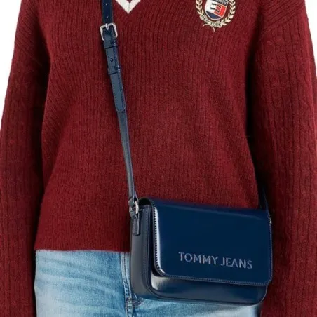TOMMY JEANS – Sac bandoulière Essential à logo ton sur ton – Marine - TOMMY JEANS